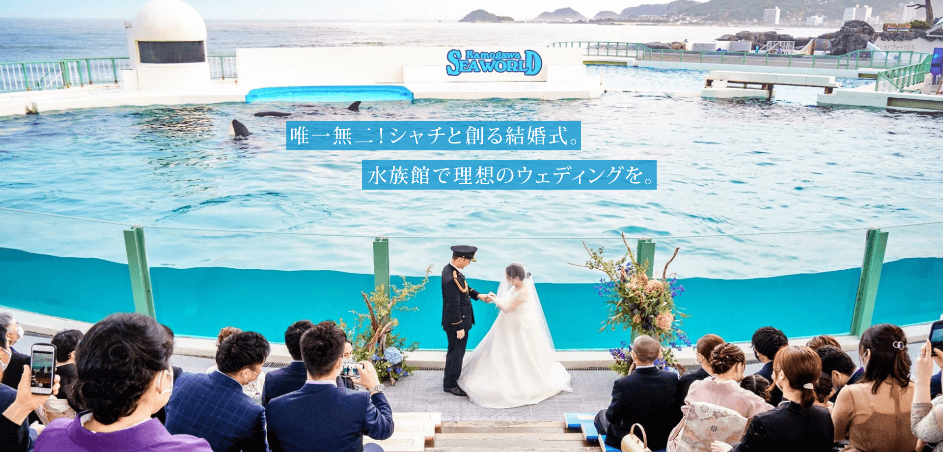 唯一無二！シャチと創る結婚式。水族館で理想のウェディングを。